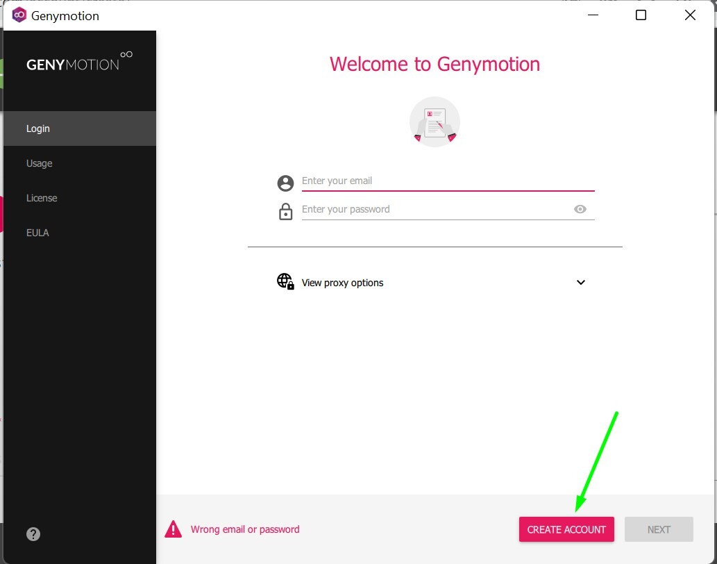 Tiến hành tạo tài khoản tại Genymotion để cài app Win79 trên Laptop / Máy tính / PC bằng Gemymotions